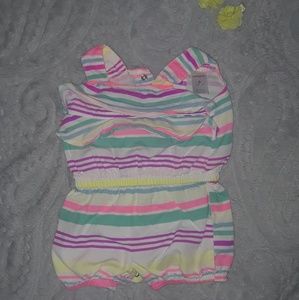 Multi stripe romper